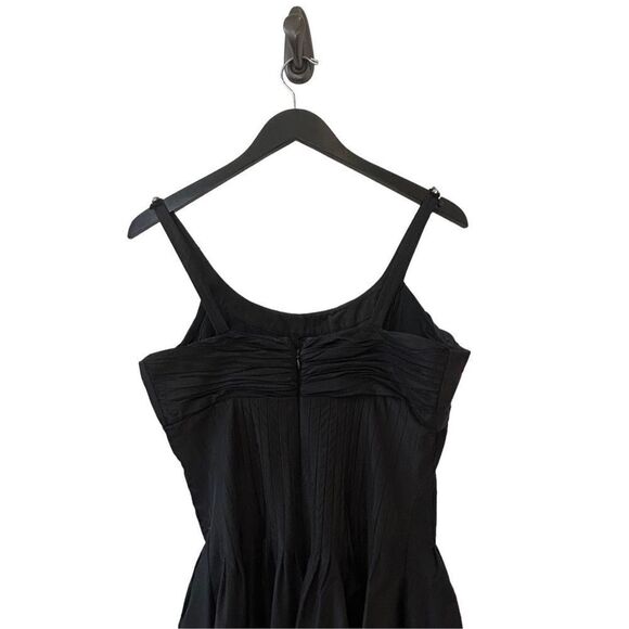 Teri Jon Rickie Freeman Pleated Detail Studded A-Line Midi Dress Women’s Black S - Picture 3 of 8